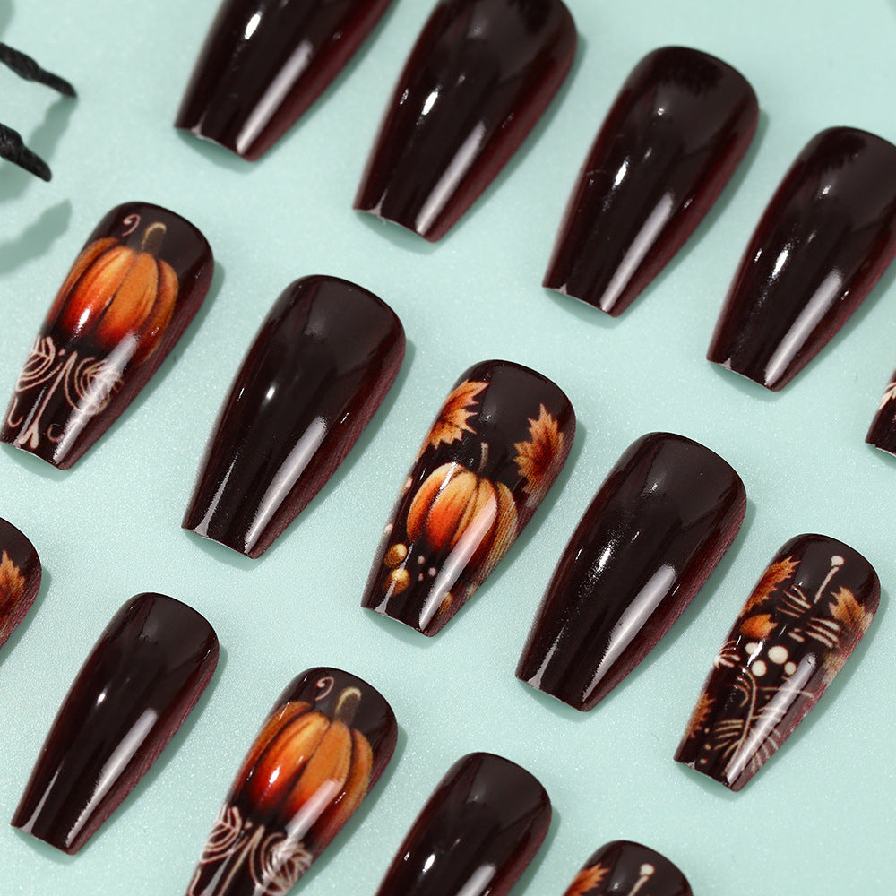 Artificial nails with autumn design Bowlift