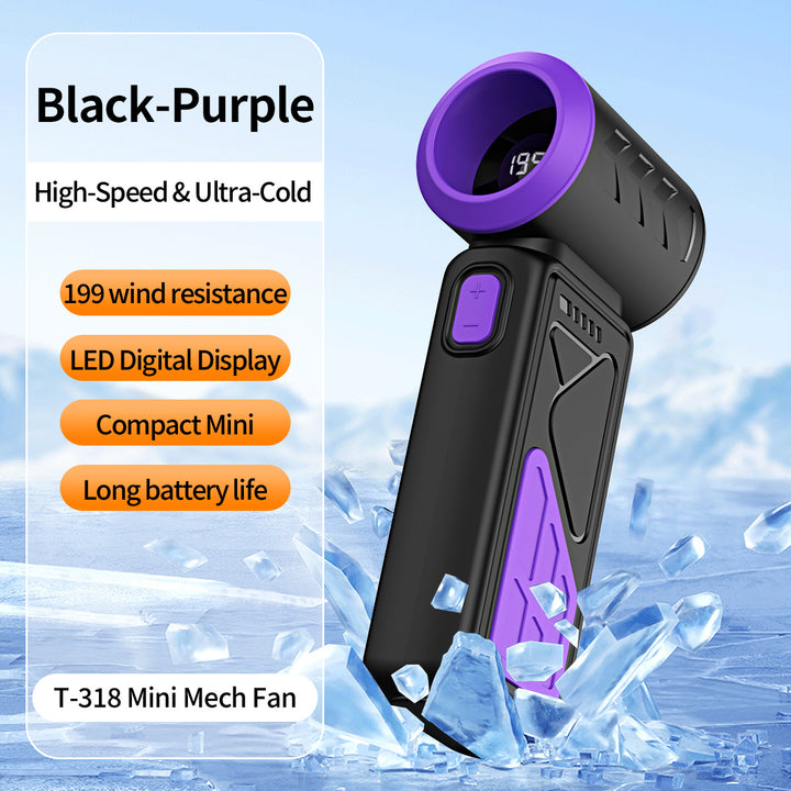 Women Portable Mini Fan with LED Temperature Display Bowlift