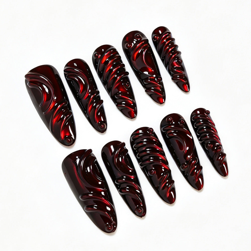 Artistic Stiletto Nail Art Extensions Bowlift