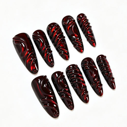Artistic Stiletto Nail Art Extensions Bowlift