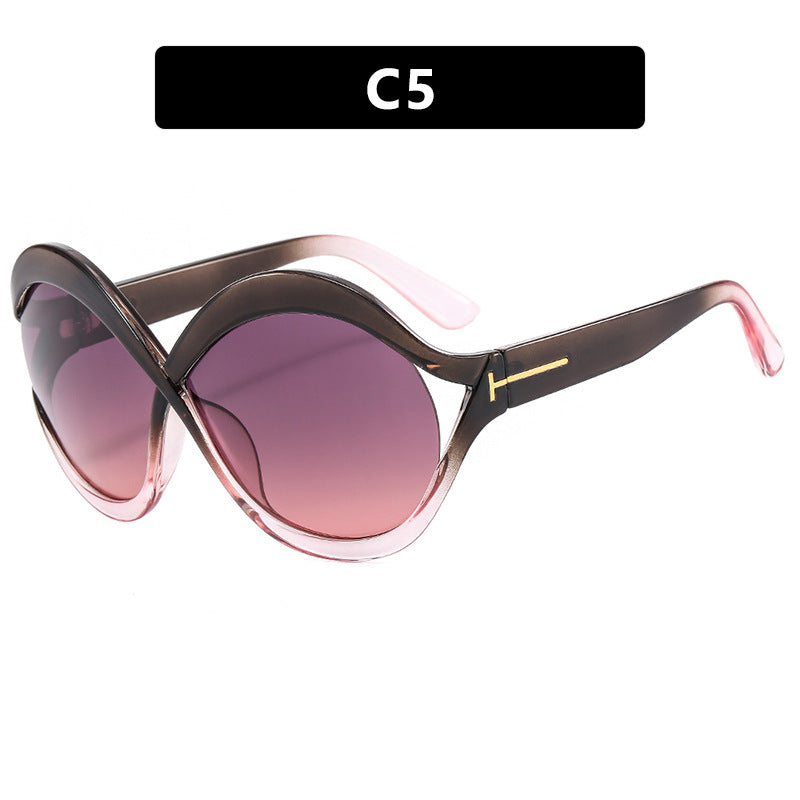Women's extravagant Cat-Eye sunglasses with curved frame Bowlift