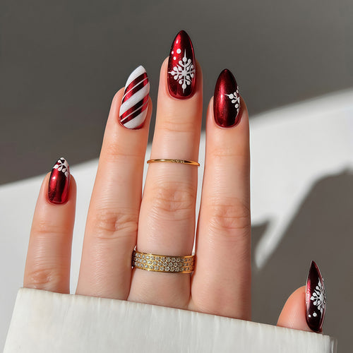 Elegant Christmas Nail Art Set Bowlift