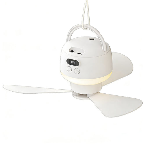 Women's portable ceiling fan with LED lighting Bowlift