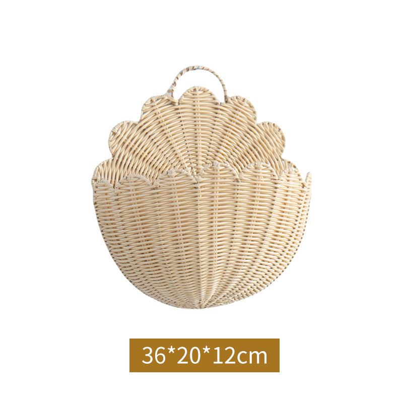 Handcrafted Basket in Shell Design Bowlift