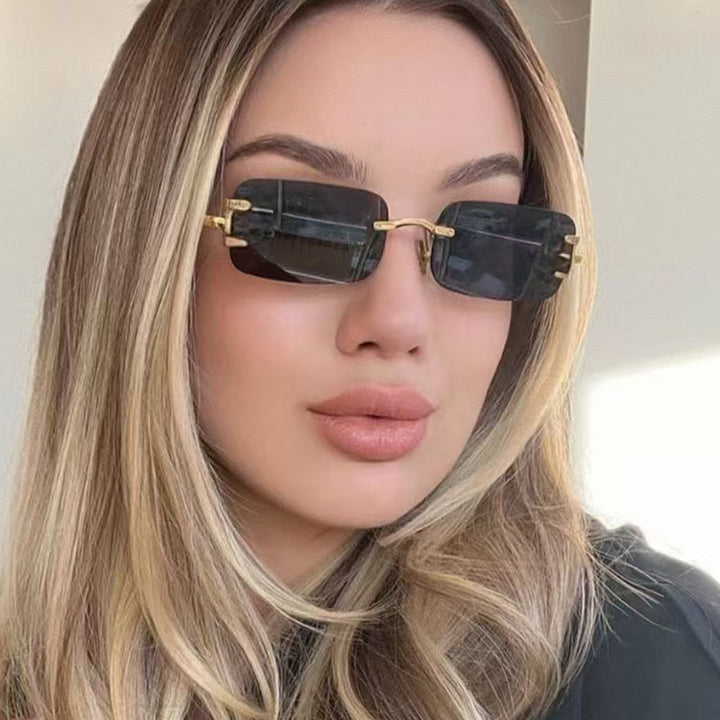 Ladies square sunglasses with high-quality metal frame Bowlift