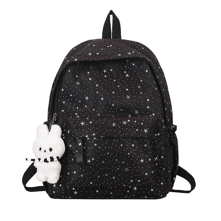 Girls' Star Patterned School Backpack Bowlift
