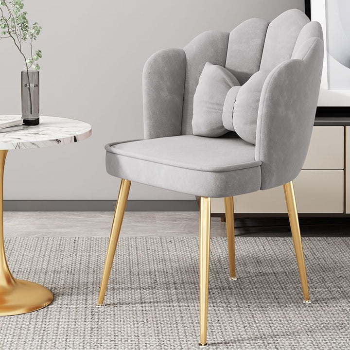 Modern Accent Chair with Gold Legs Bowlift