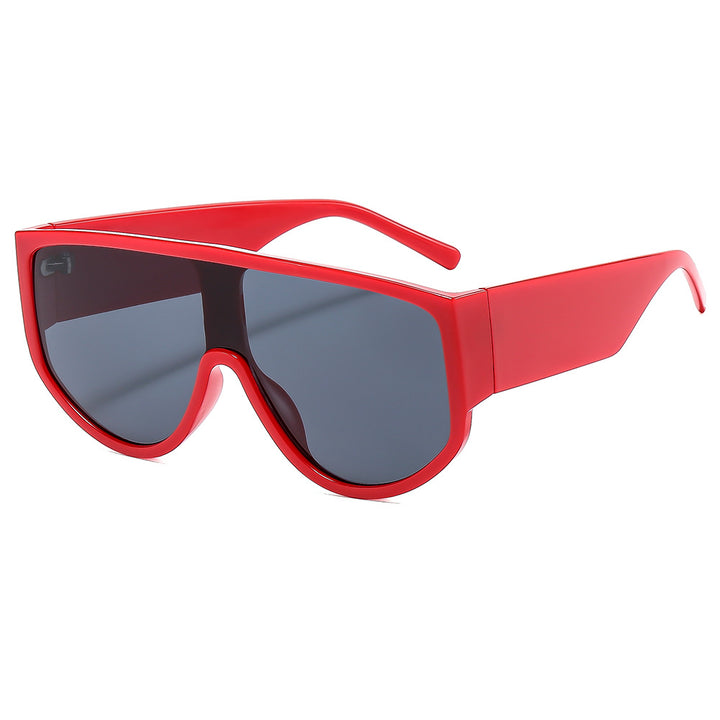 Women's fashion sunglasses with futuristic, transparent frame and large protection Bowlift