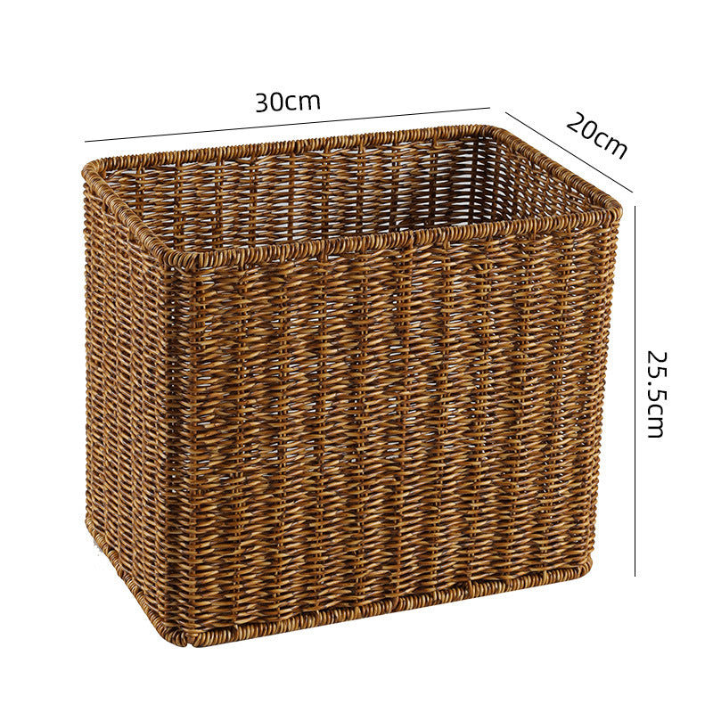 Handcrafted Rectangular Wicker Storage Bin Bowlift