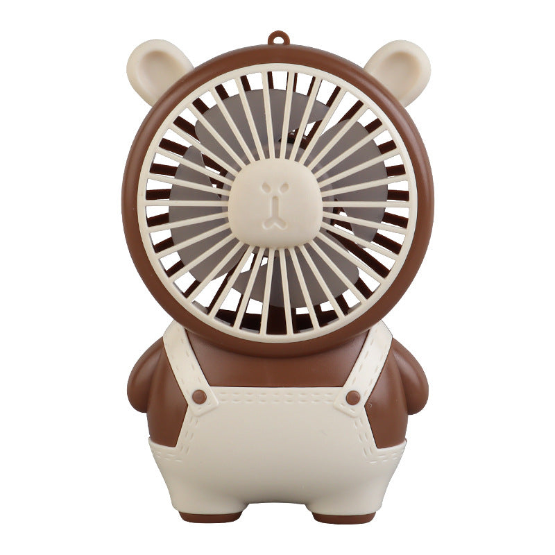 Women's Portable Mini Hand Fan with Animal Ears and USB Charging Function Bowlift
