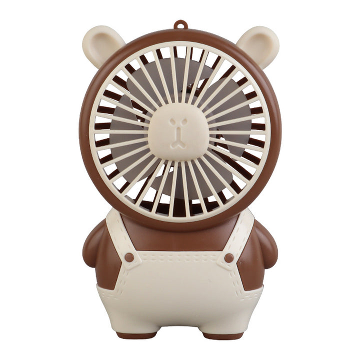 Women's Portable Mini Hand Fan with Animal Ears and USB Charging Function Bowlift