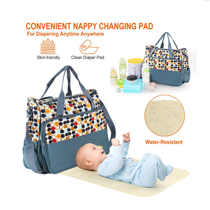 Multi-Functional Diaper Bag Tote with Changing Mat Bowlift