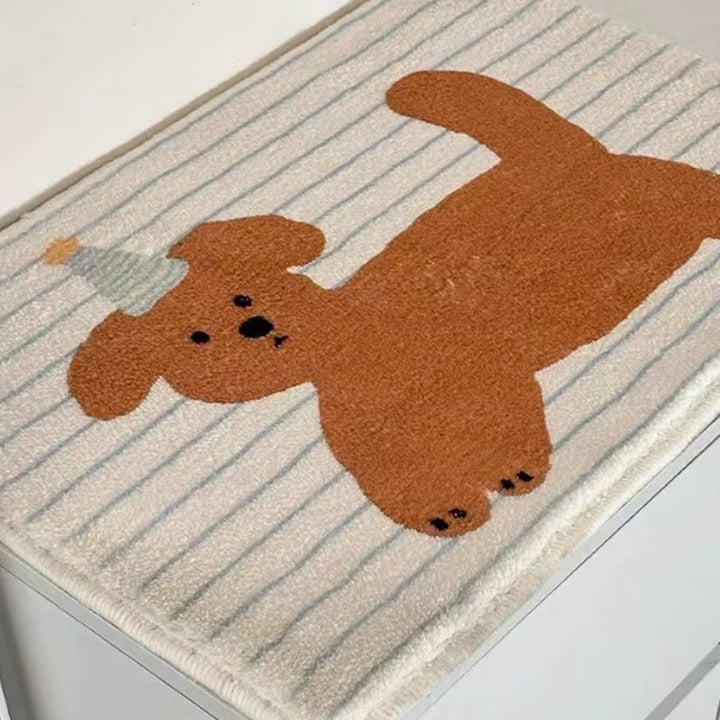 Plush Bathroom Quote Mat