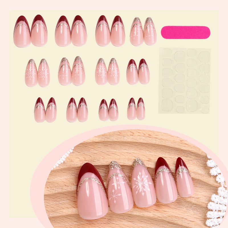 Glamorous artificial nail set with glitter and detailed design Bowlift