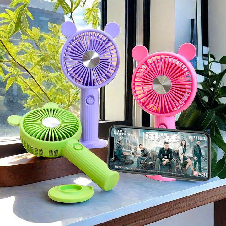 Women's Portable Mini Fan in Cute Animal Design Bowlift