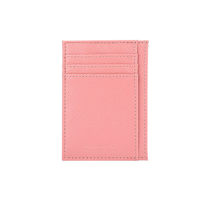 Premium Textured Leather Card Holder Bowlift