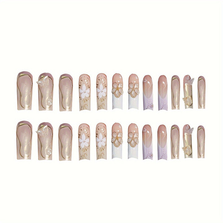 Artistic 3D Butterfly Nail Extensions Bowlift