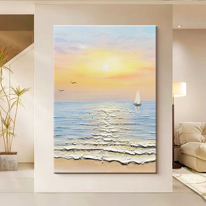 Serene Coastal Landscape Canvas Art