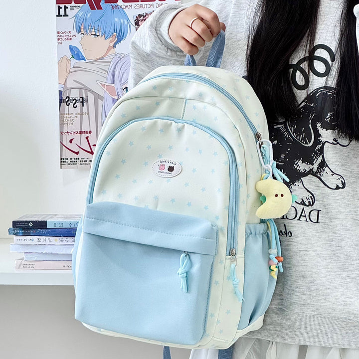 Cute Lightweight Star-Patterned Backpack