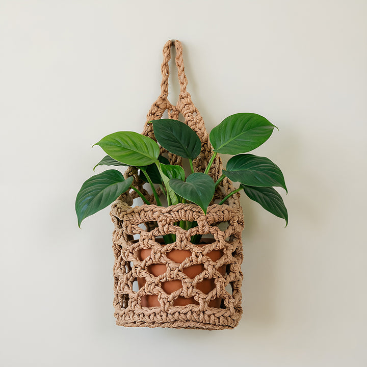 Handcrafted Natural Fiber Hanging Organizer