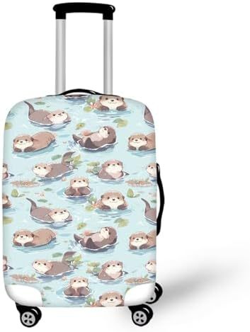 Unisex nano elastic suitcase cover with horse and sunflower motif, stretchable stretch protection for hard shell trolley with zipper Bowlift