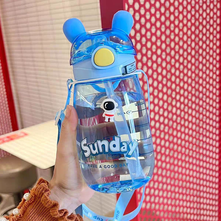 Ladies Animal-Friendly Water Bottle with Practical Straw Bowlift