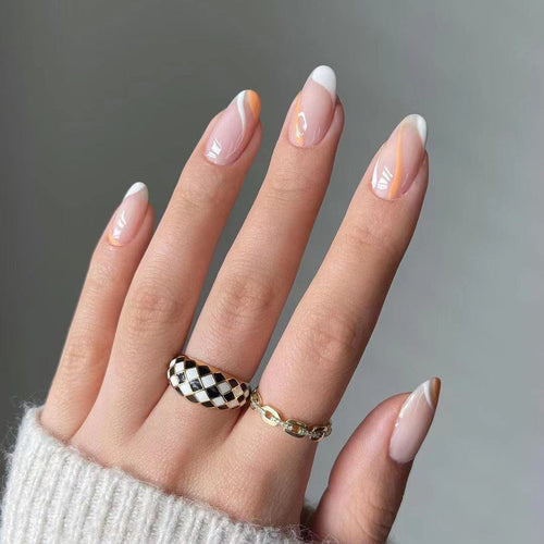 Artful Nail Art with Elegant French Tips and Creative Designs Bowlift