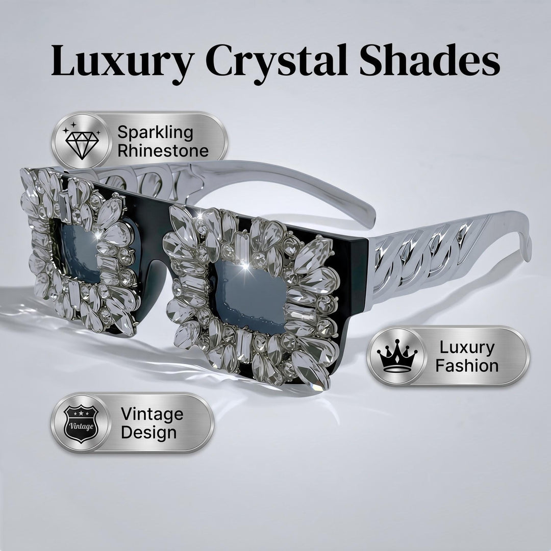 Women's sunglasses in vintage design with sparkling crystal embellishments Bowlift
