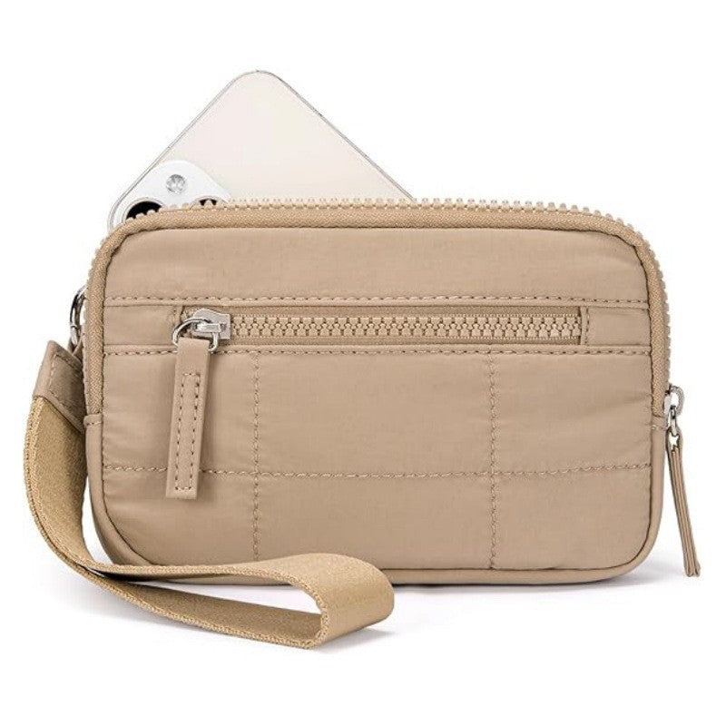 Practical wrist bag with zipper pockets Bowlift