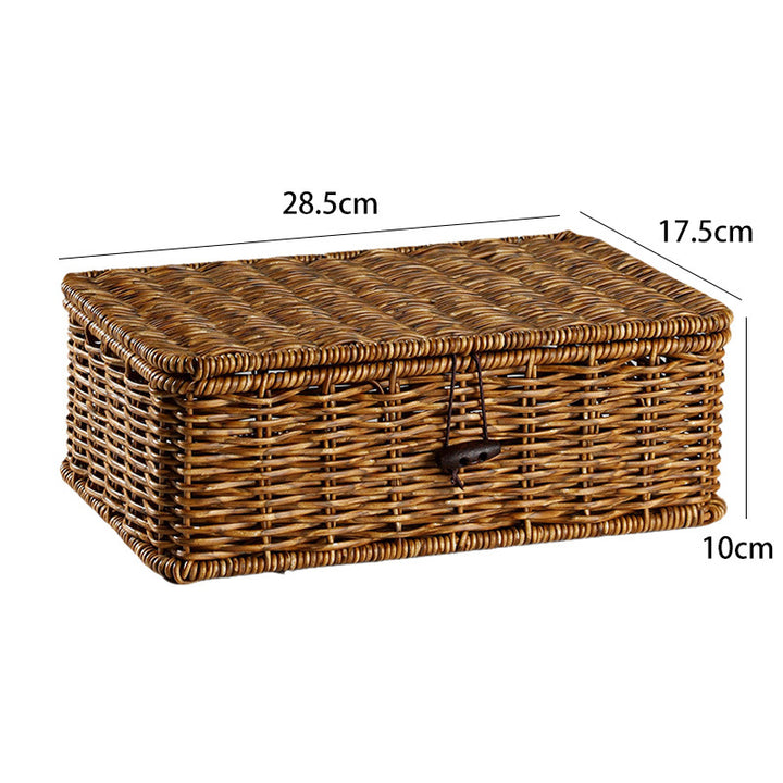 Handcrafted Natural Wicker Storage Chest Bowlift