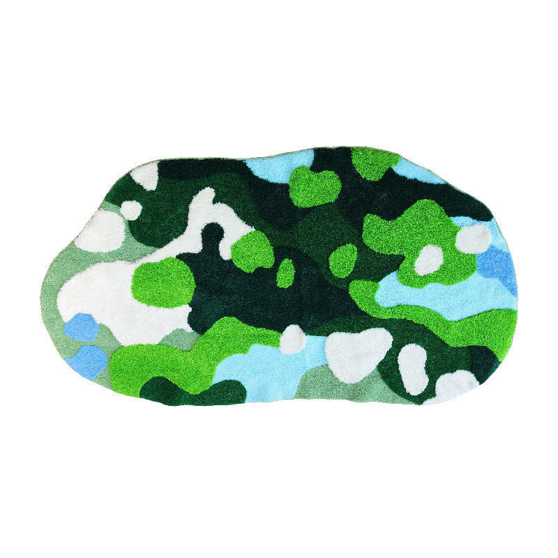 Abstract Mountain-shaped Rug
