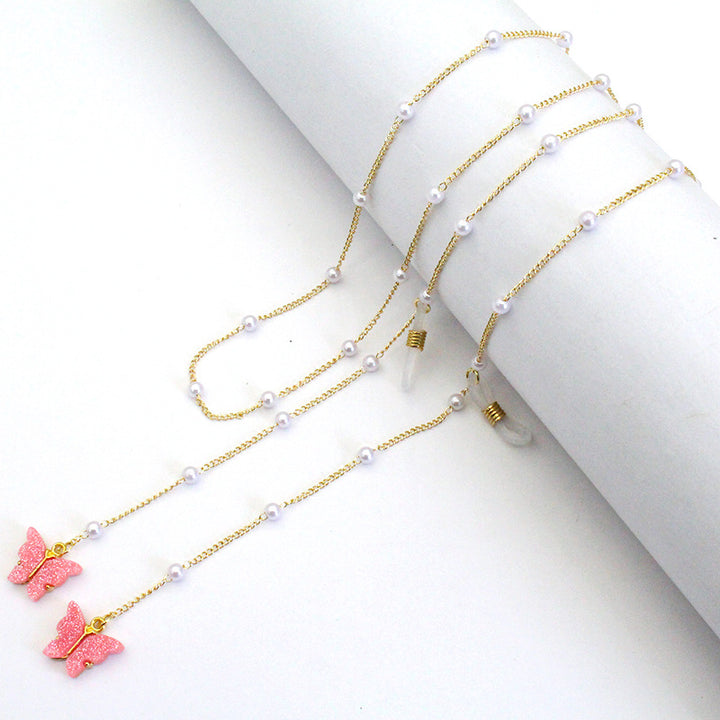Butterfly-Embellished Eyewear Chain Bowlift