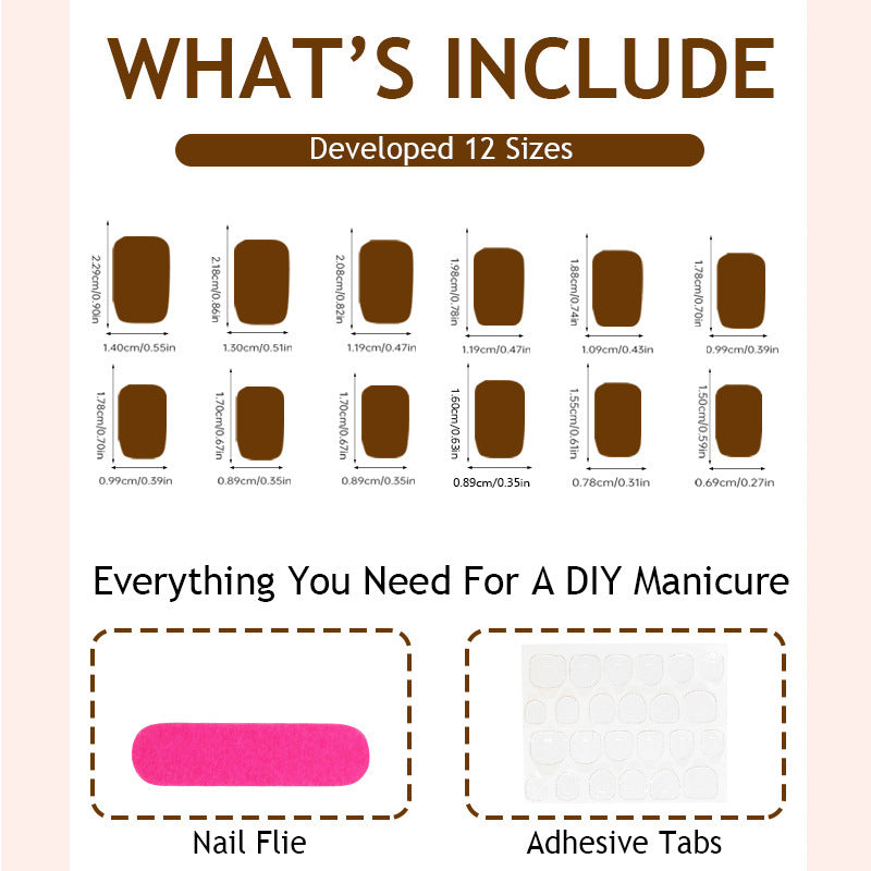 Artificial nail set with sparkling glitter and delicate designs Bowlift