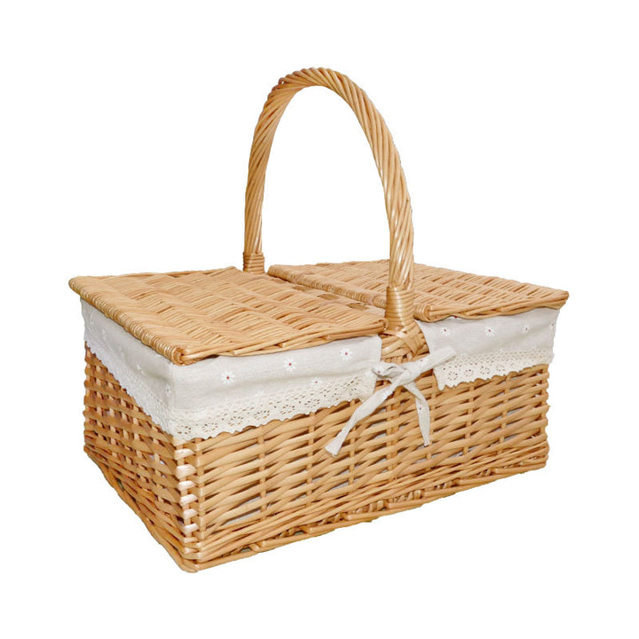 Ladies Woven Basket with Decorative Insert Bowlift