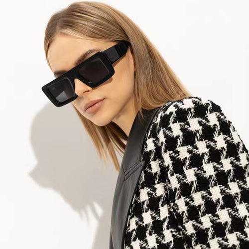 Women's Fashion Square Sunglasses with Extra Wide Frame Bowlift