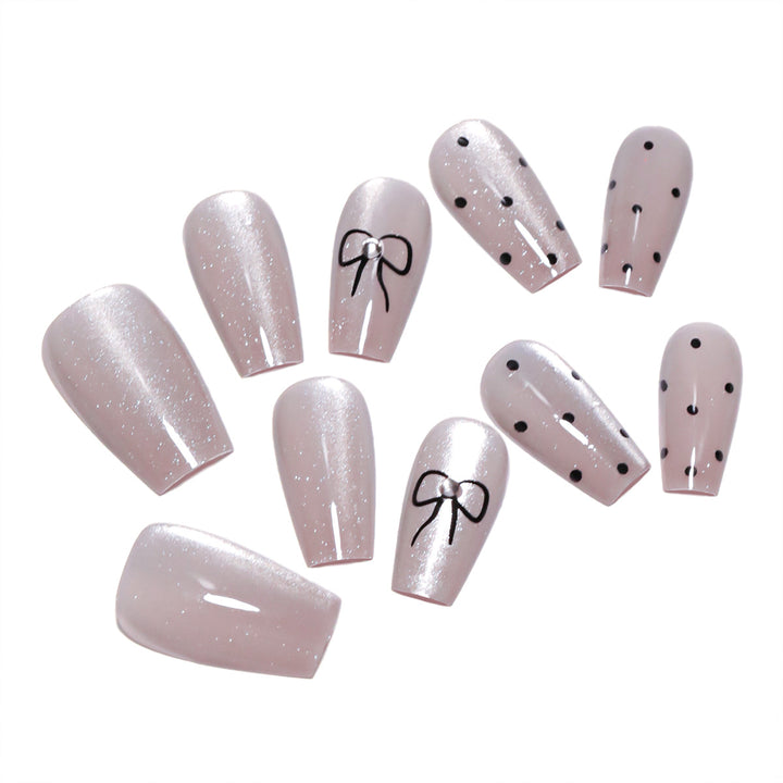 Artful Nail Extensions with Colorful Bow Motifs Bowlift