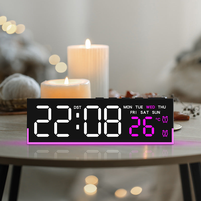 Alarm clock with digital display and temperature display Bowlift
