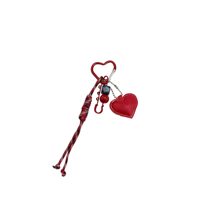 Heart-Shaped Leather Keychain Bowlift