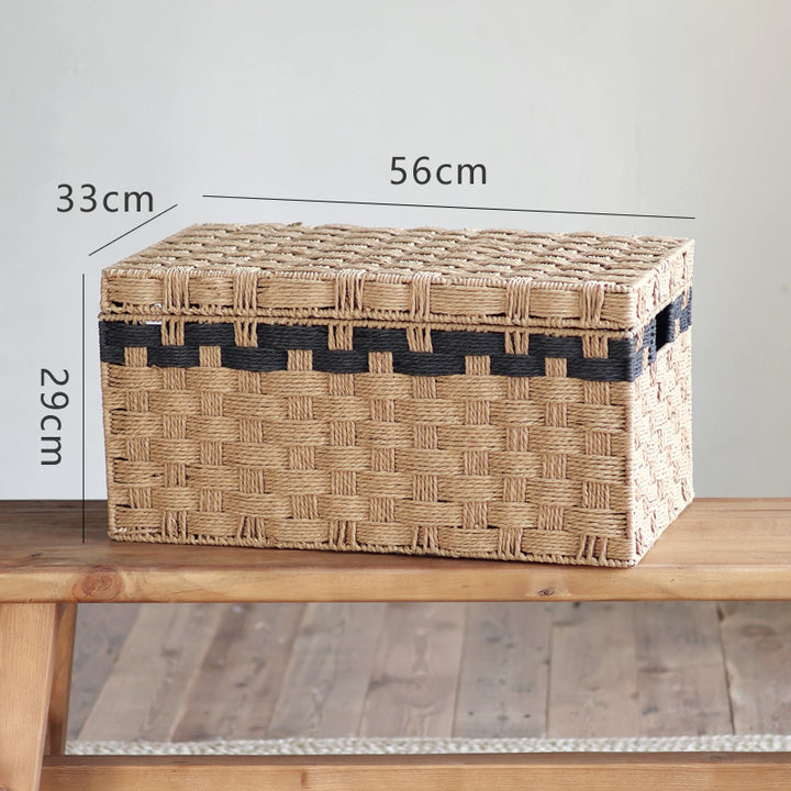Square storage basket made of natural material Bowlift