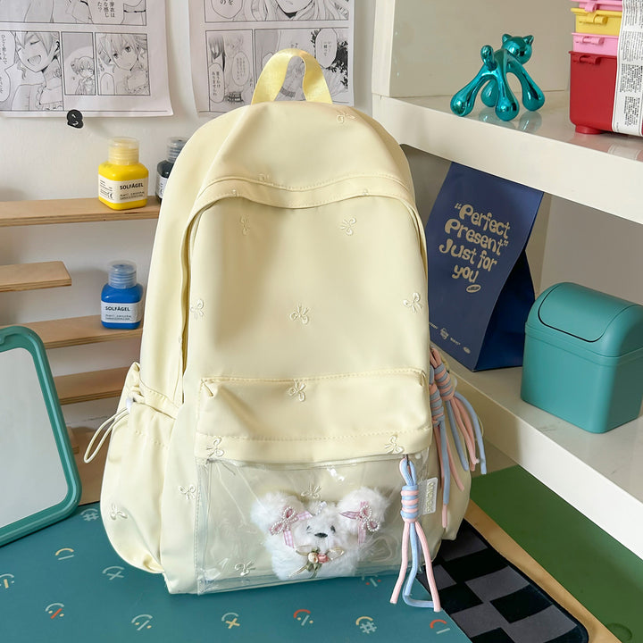 Cute Transparent Pocket Backpack
