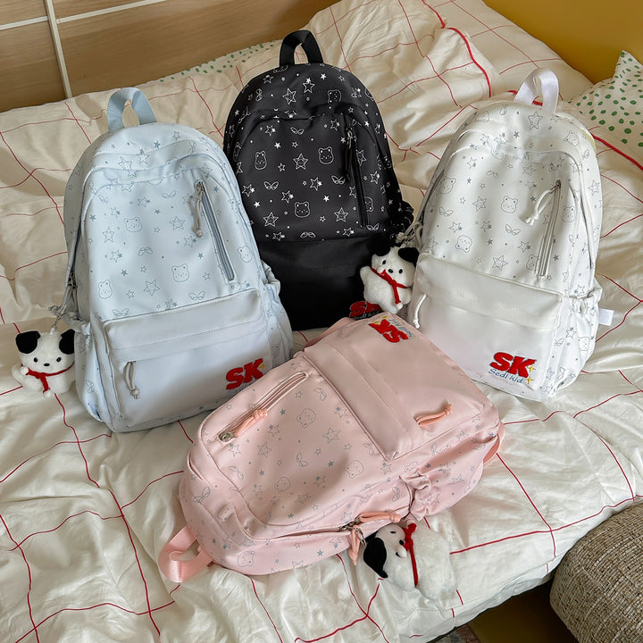 Illustrated Character-Themed Backpack Bowlift