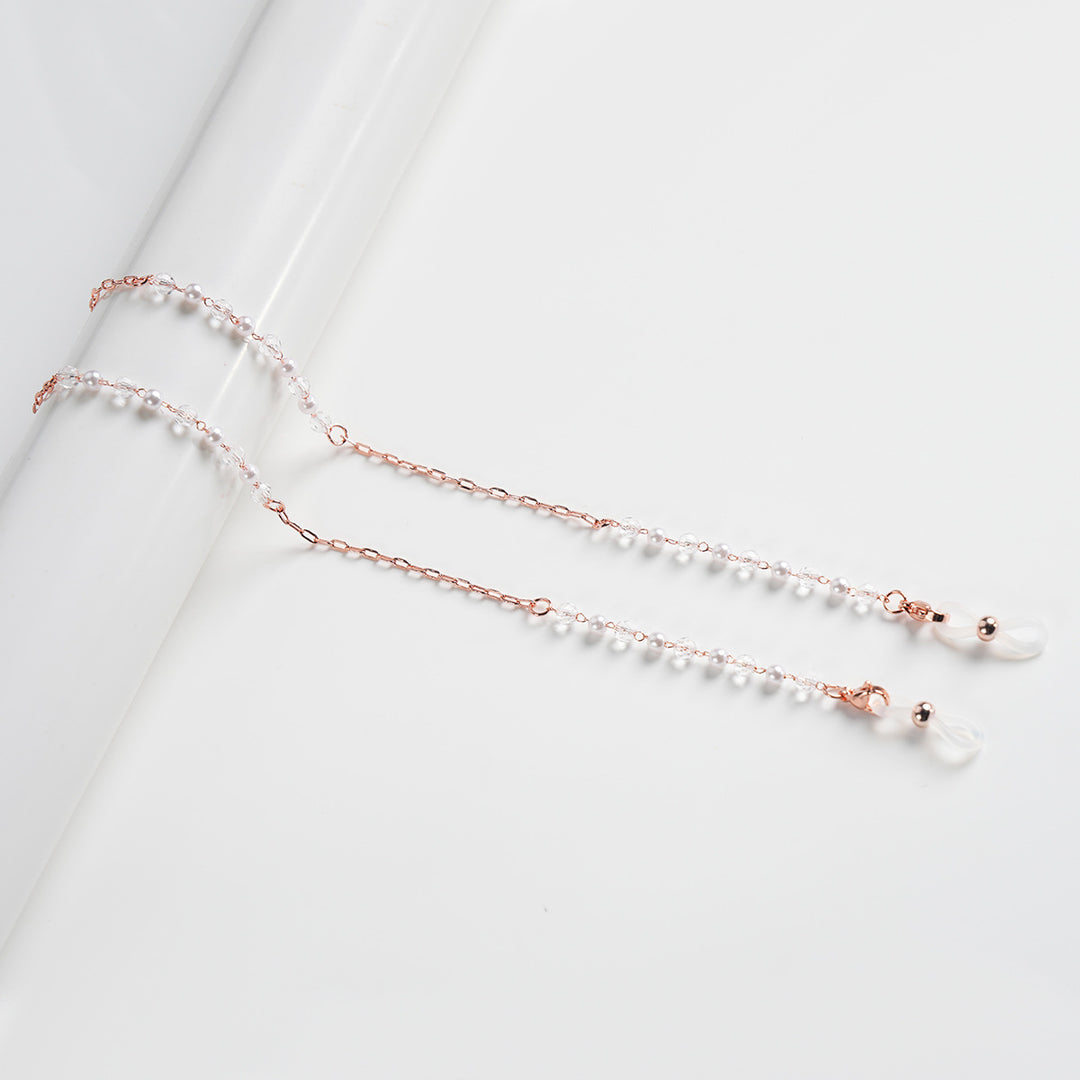 Elegant Pearl-Accented Eyewear Chain Bowlift