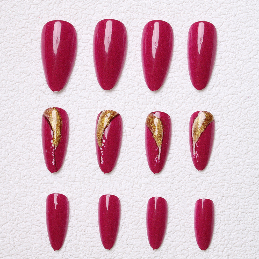 Elegant Stiletto Press-On Nail Art Bowlift