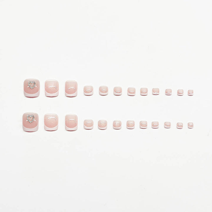 Acrylic nail set with playful heart design Bowlift
