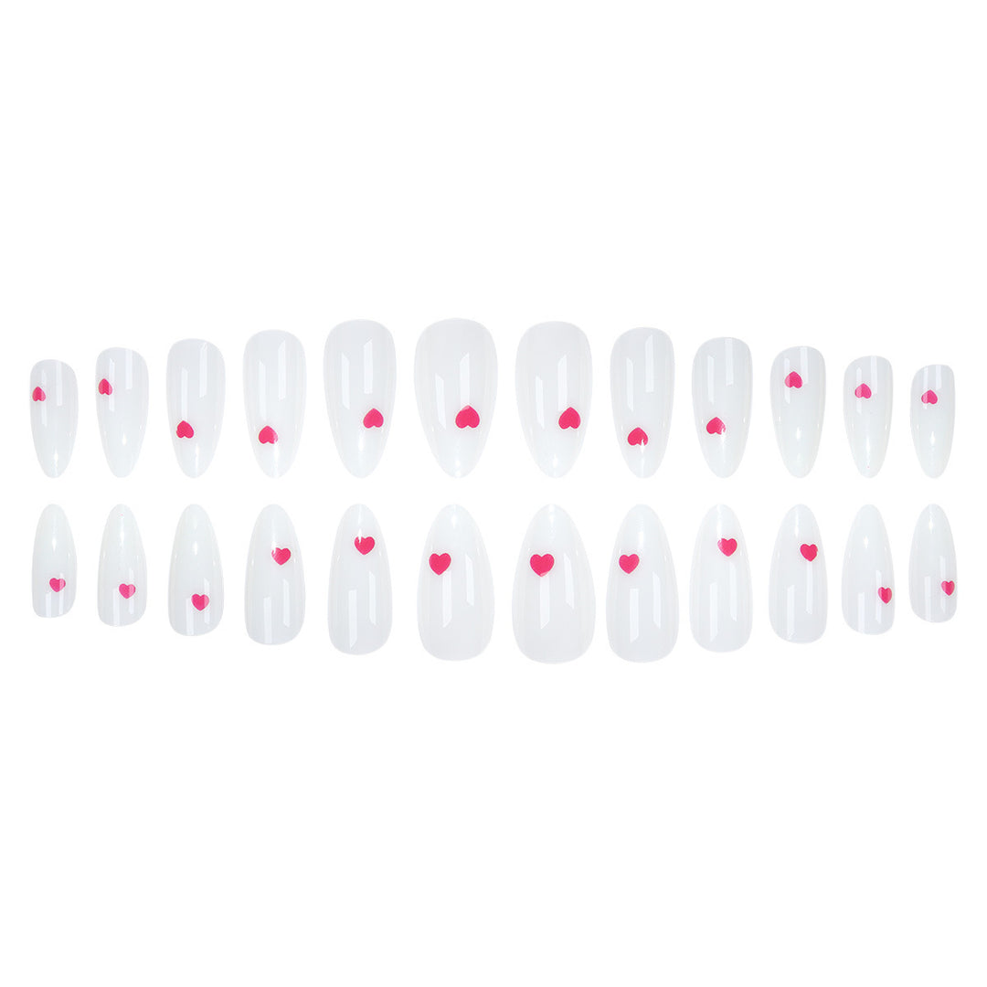 Heart-Detail Press-On Nails Bowlift