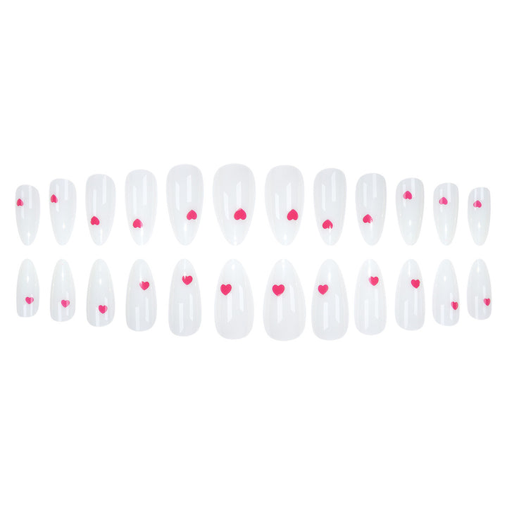 Heart-Detail Press-On Nails Bowlift
