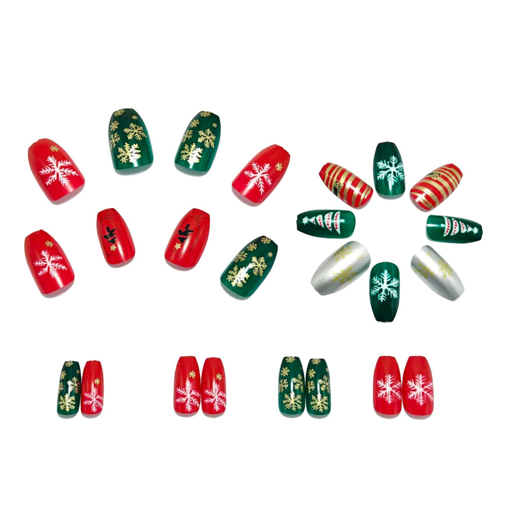 Christmas Art Nails with Festive 3D Design Bowlift