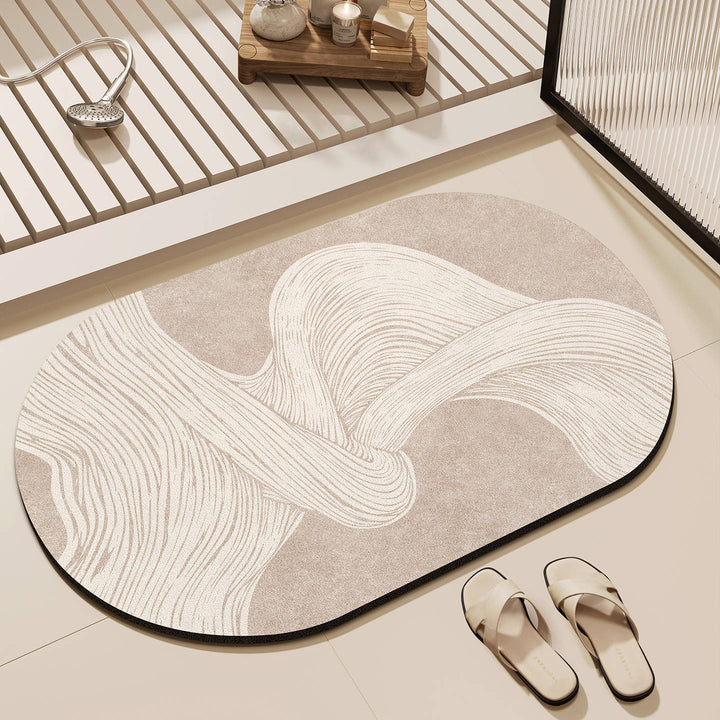 Elegant Oval Bathroom Mat Bowlift
