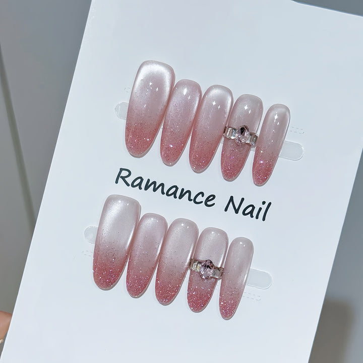 Elegant Ombre Press-On Nails Bowlift