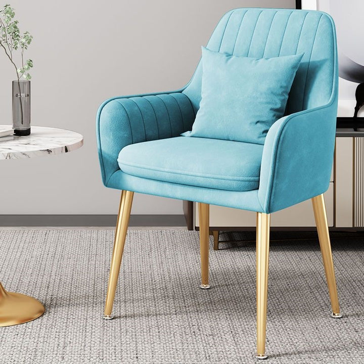 Modern Accent Chair with Gold Legs Bowlift